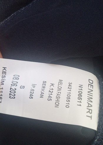 Lacivert Denim Midi straplez - Görsel 5