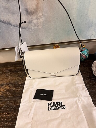  Beden Karl lagerfield beyaz çanta