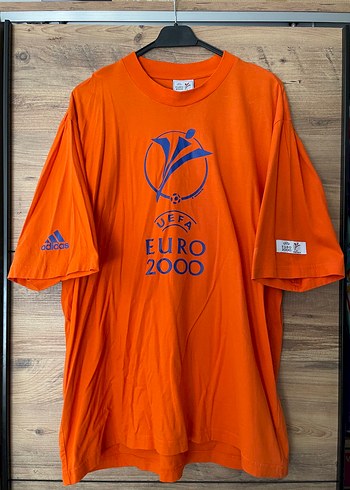 Adidas Turuncu Uefa Euro 2000 Vintage Retro Tisort