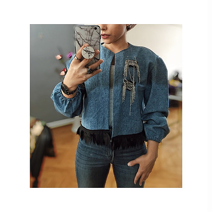 Diğer Mini kot ceket