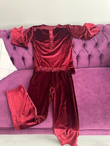 Lohusa pijama takımı bordo