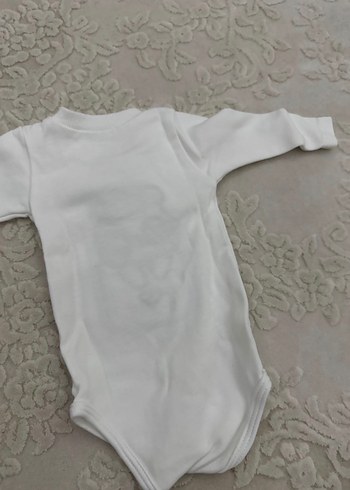 Uzun Kollu Beyaz Bebek Body Panda Desenli - Görsel 2