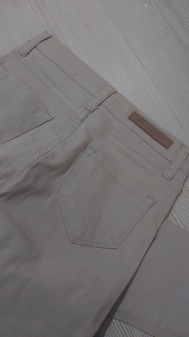 Bej Regular Fit denim kot pantalon - Görsel 3