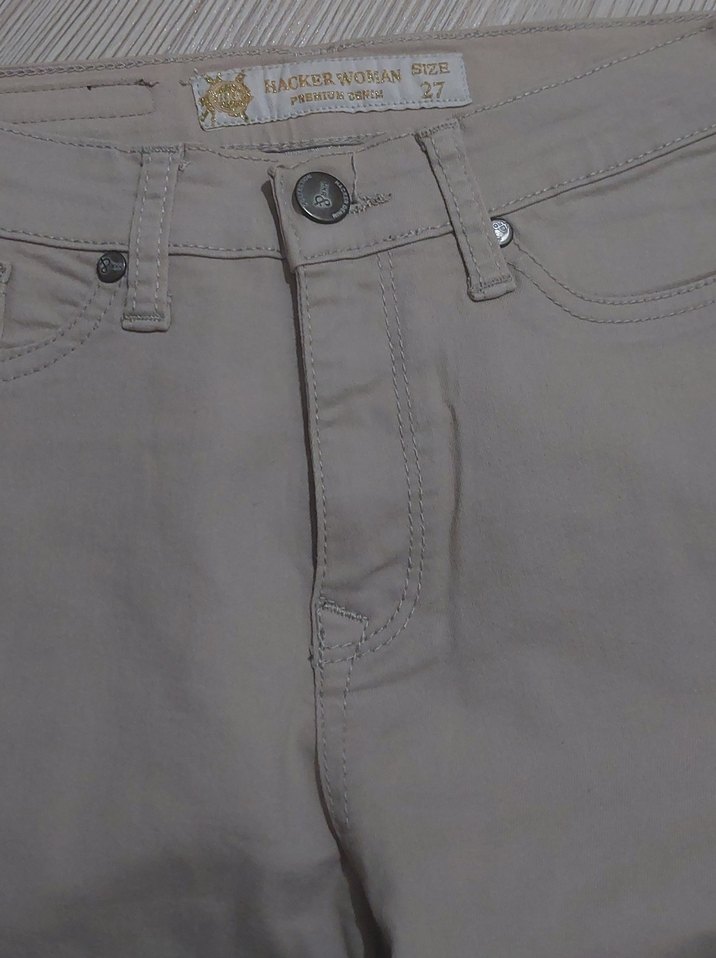 Bej Regular Fit denim kot pantalon - Görsel 2