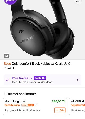 Lisanslı BOSE 45 ii Quietcomfort black kulaklık - Görsel 12