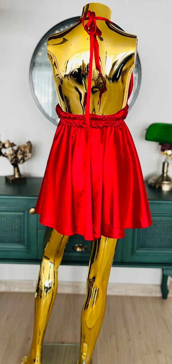 Saten gece ve after ile elbisesi - Görsel 2