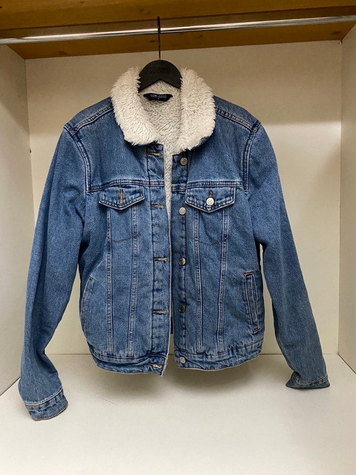 Kadın Mavi Kürklü Denim Ceket - Görsel 2