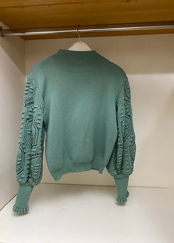 Nakışlı Bohem Kadın Triko Kazak - Görsel 3