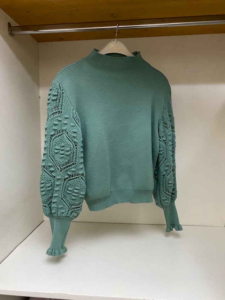 Nakışlı Bohem Kadın Triko Kazak - Görsel 2