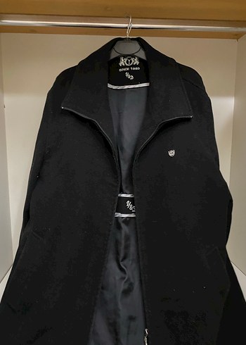 Düğmeli Siyah Midi Erkek Kaban - Görsel 4