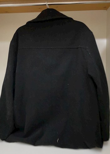 Düğmeli Siyah Midi Erkek Kaban - Görsel 2