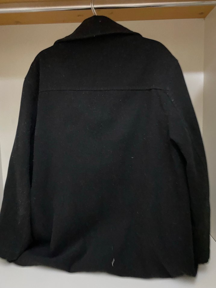 Düğmeli Siyah Midi Erkek Kaban - Görsel 2