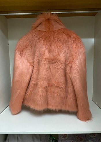 Pembe Kadın Suni Kürk Ceket - Görsel 2