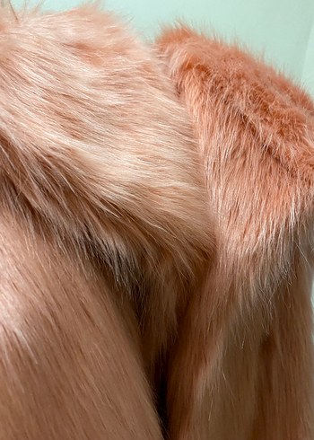 Pembe Kadın Suni Kürk Ceket - Görsel 4