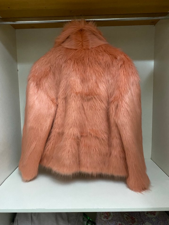 Pembe Kadın Suni Kürk Ceket - Görsel 2