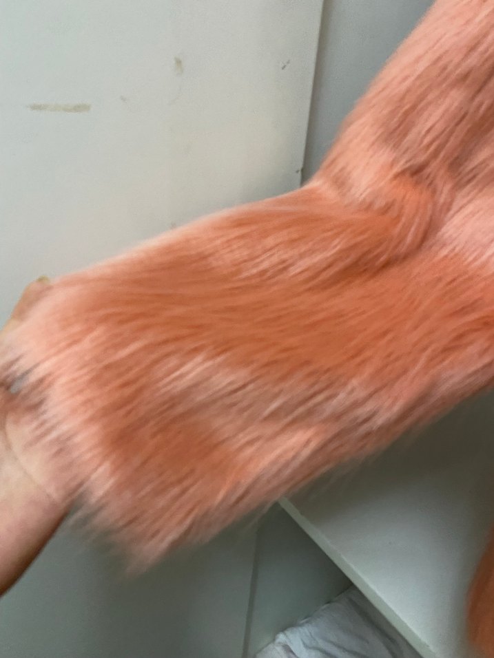 Pembe Kadın Suni Kürk Ceket - Görsel 5