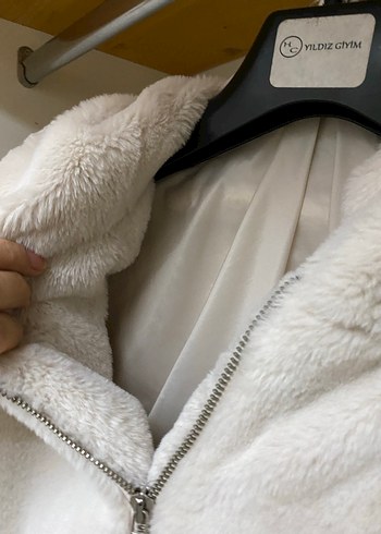 Bej Kapüşonlu Rahat Kadın Ceket - Görsel 3