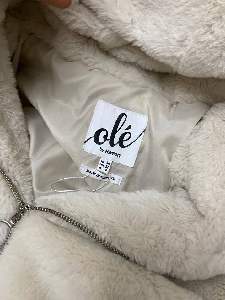 Bej Kapüşonlu Rahat Kadın Ceket - Görsel 5