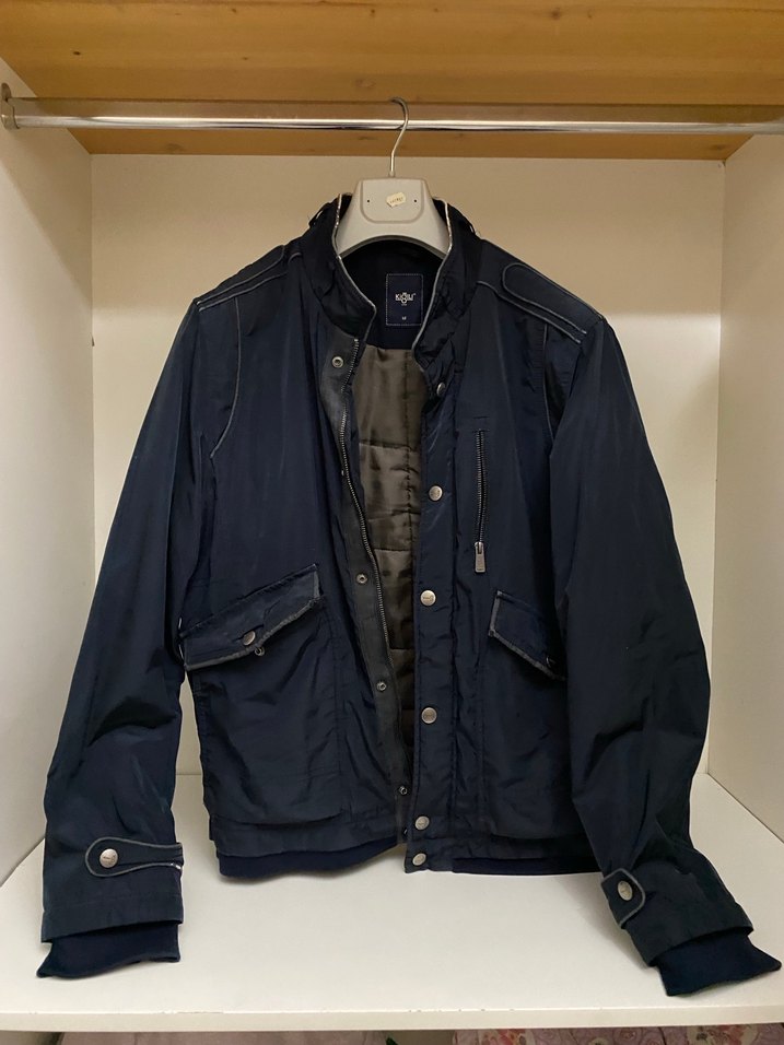 Erkek Lacivert Denim kiğılı Ceket - Görsel 2