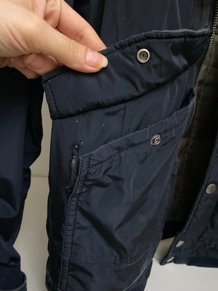 Erkek Lacivert Denim kiğılı Ceket - Görsel 4