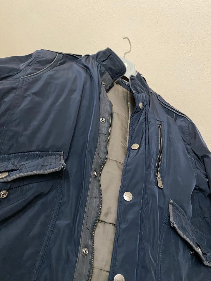 Erkek Lacivert Denim kiğılı Ceket - Görsel 5