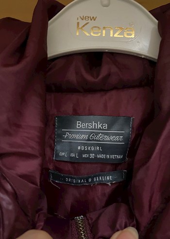 Bordo Parlak Kapüşonlu Kadın Mont - Görsel 4