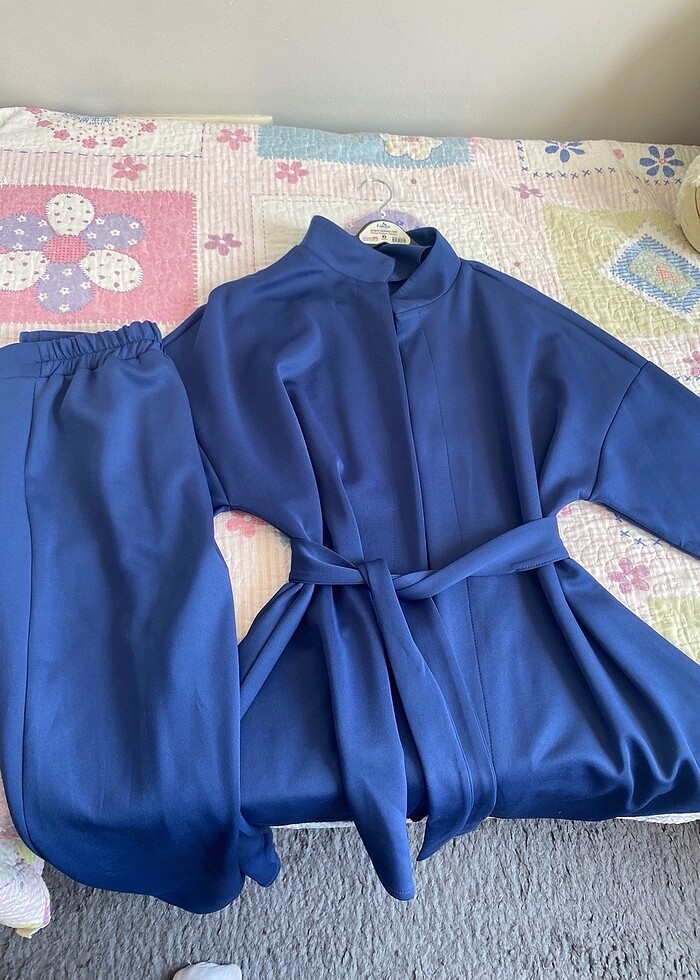 Mavi skuba kumaş takım - Görsel 3