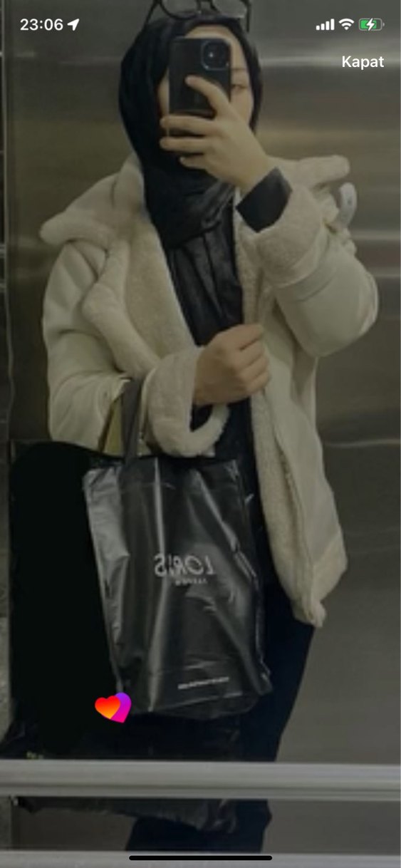 Kürklü  Camel Kadın Kaban - Görsel 2