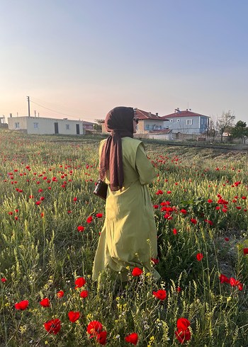 Kadın Haki Uzun Salaş Elbise - Görsel 2