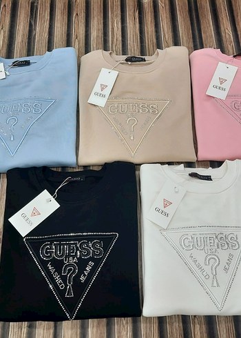 diğer Beden Guess Pembe Kadın Sweatshirt Uzun Kollu S-M-L-XL