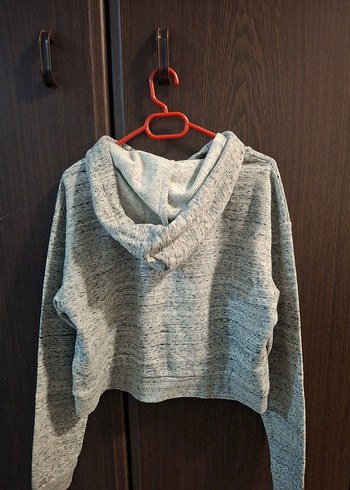 H&M Gri Kapüşonlu Kadın Sweatshirt