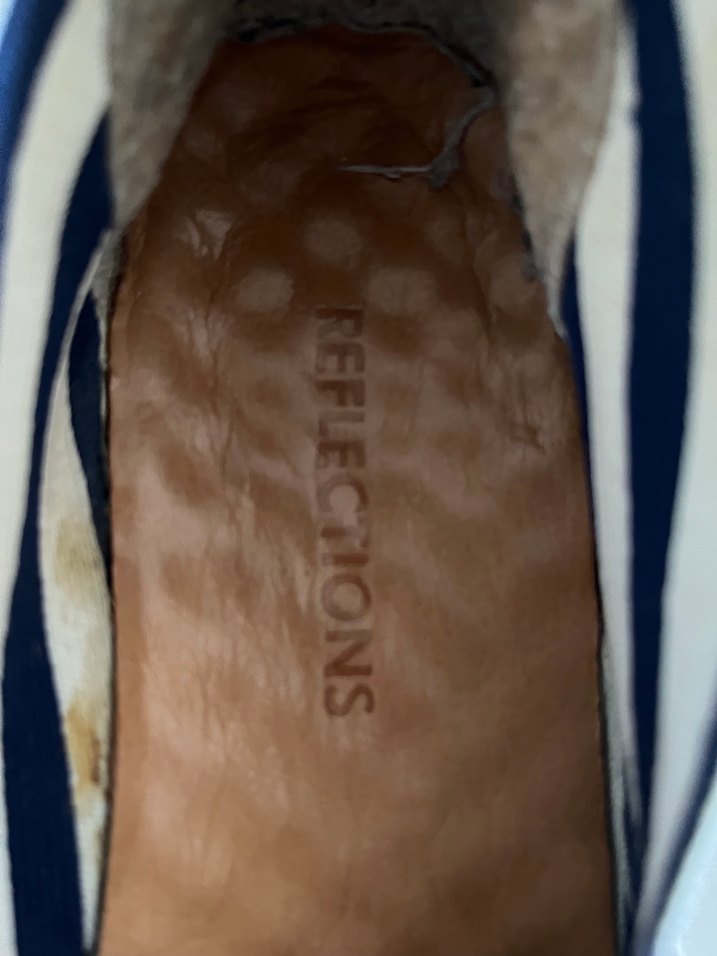 REFLECTIONS MARKA 38 numara Kadın Lacivert Pileli Bohem Espadril - Görsel 3