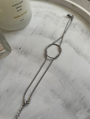 Silver düğüm model çelik bileklik