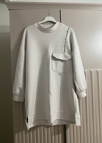 Gri Kemerli Kadın Sweatshirt