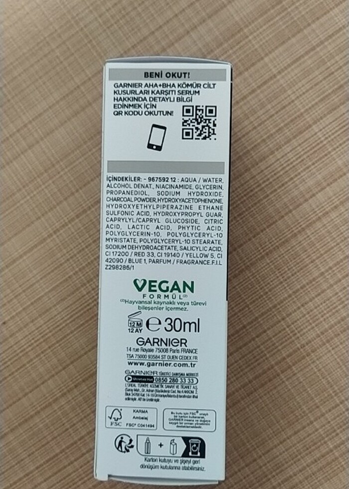 Garnier AHA+BHA Kömür Serum - Görsel 3