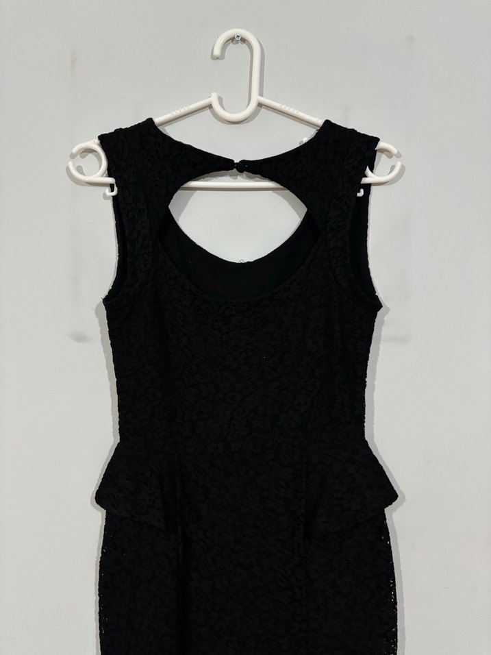 Siyah Mini Kadın Elbise - Görsel 5