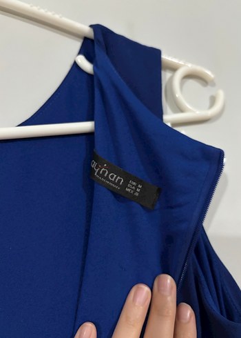 Mavi Midi Kadın Elbise - Görsel 4