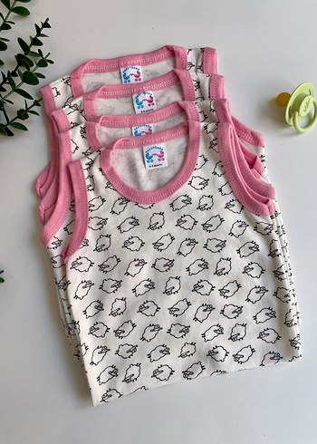 Kolsuz Pembe Baskılı Bebek Body - Görsel 2