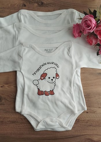Teyzesinin Kuzusu Baskılı Bebek Body - Görsel 2
