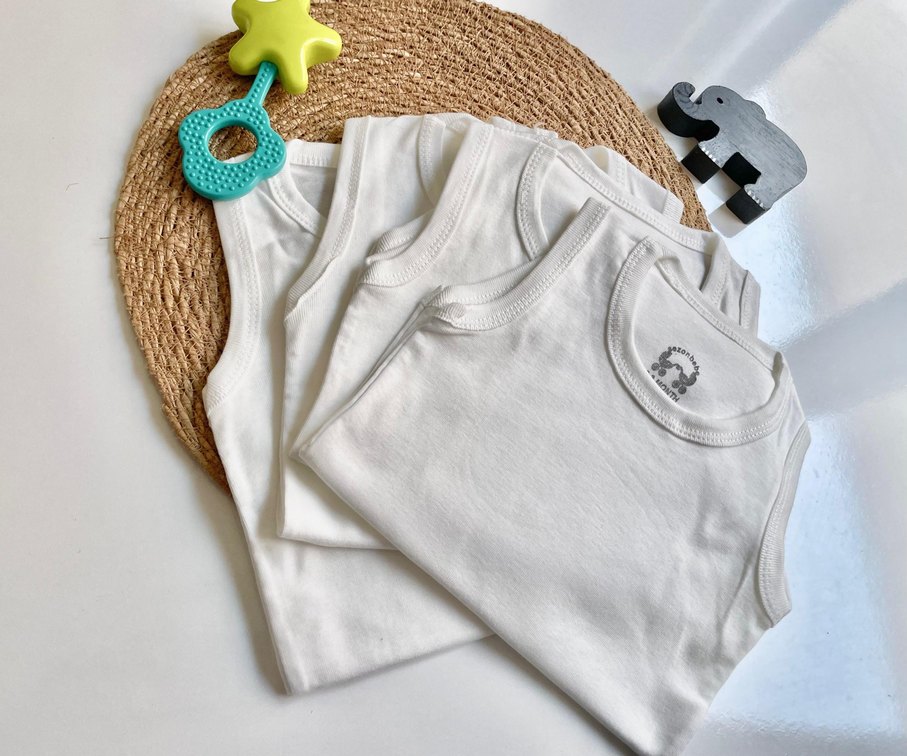 Kırık Beyaz Çıtçıtlı Bebek Body - Görsel 3