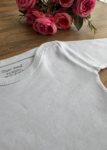 Bebek Uzun Kollu Beyaz Çıtçıtlı Body - Görsel 2