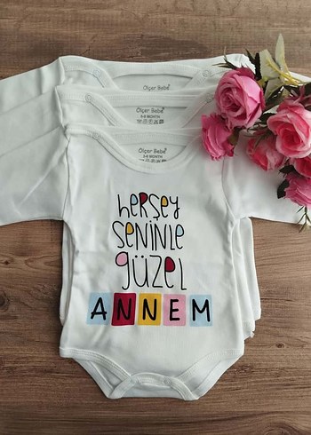 Baskılı Uzun Kollu Çıtçıtlı Bebek Body - Görsel 2