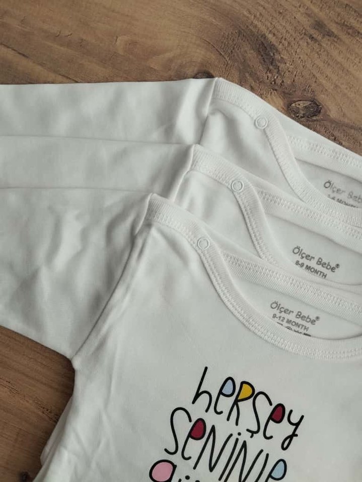 Baskılı Uzun Kollu Çıtçıtlı Bebek Body - Görsel 3