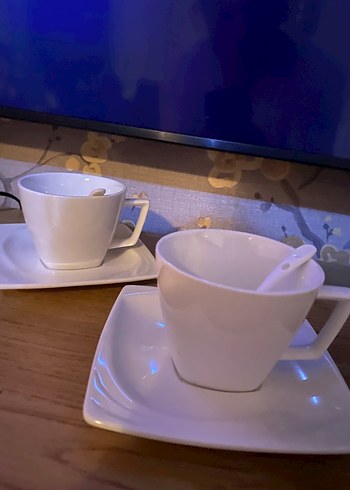 Karaca Minimal Beyaz 6 Kisilik Porselen Kahve Fincani Seti Karaca