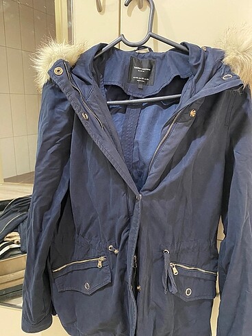 xs Beden lacivert Renk Zara çift mont