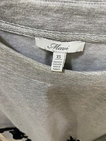 xs Beden Mavi marma sweat