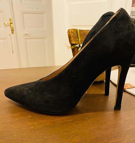 37 Beden İnci nubuk yüksek topuk stiletto 37
