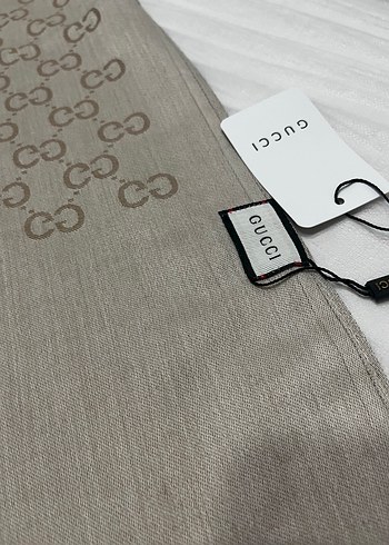 Kum beji Yün ipek şal - Görsel 5