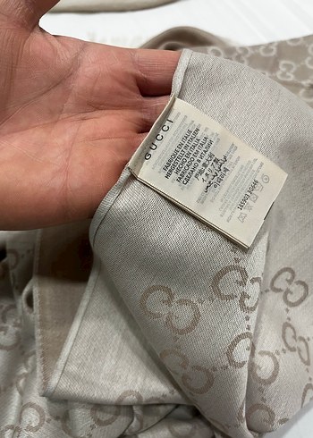 Kum beji Yün ipek şal - Görsel 4