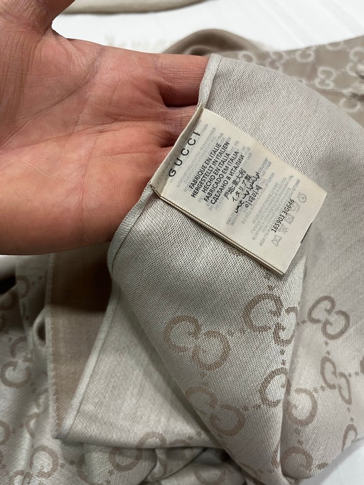 Kum beji Yün ipek şal - Görsel 4